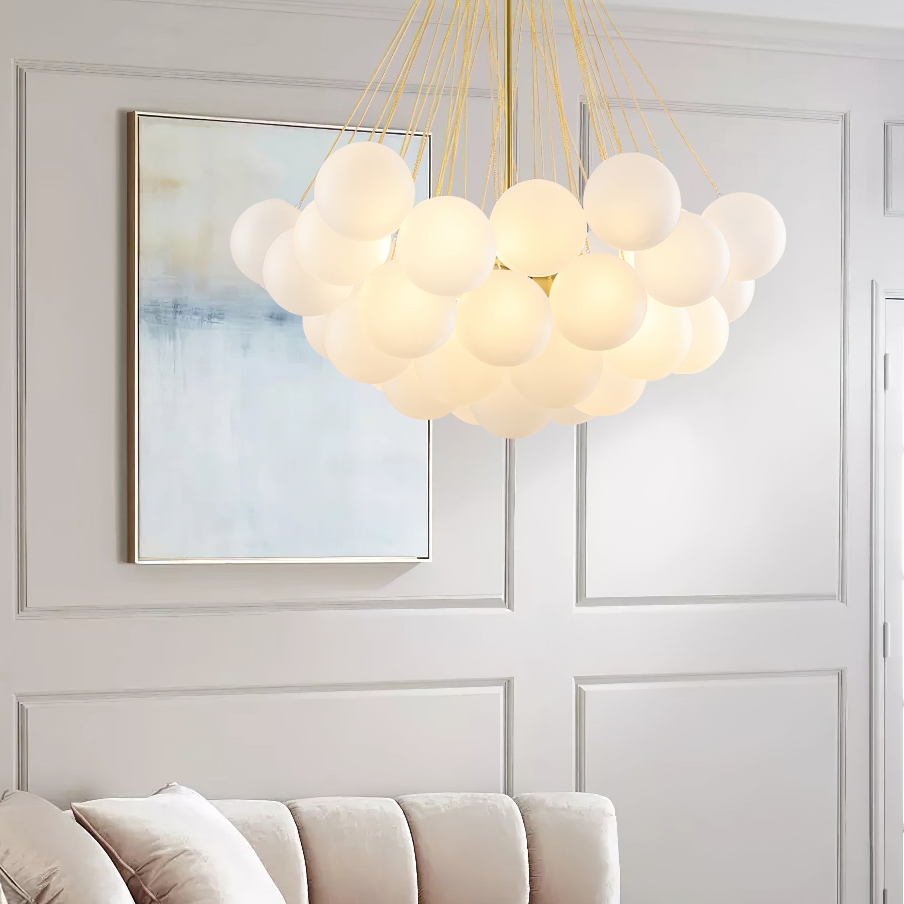 Fayne Glass Globe Pendant Light Bubble