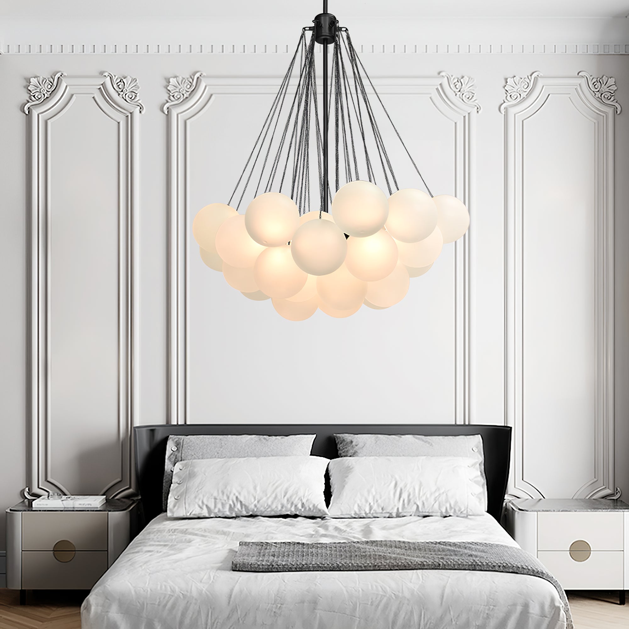 Fayne Glass Globe Pendant Light Bubble