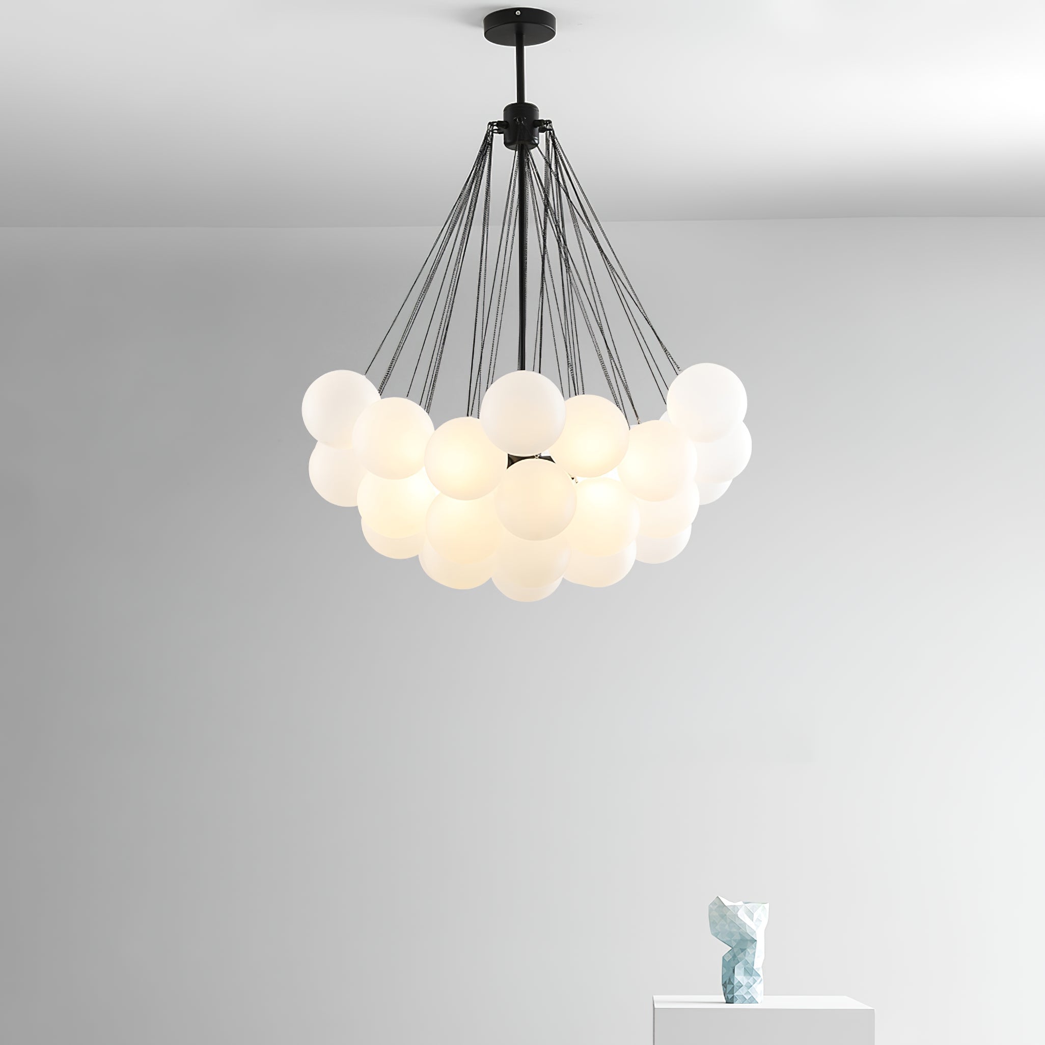 Fayne Glass Globe Pendant Light Bubble