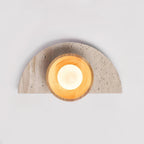 Solaro Wall Lamp Travertine Half-moon  Design