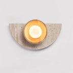 Solaro Wall Lamp Travertine Half-moon  Design