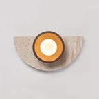 Solaro Wall Lamp Travertine Half-moon  Design