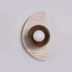 Solaro Wall Lamp Travertine Half-moon  Design