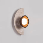 Solaro Wall Lamp Travertine Half-moon  Design
