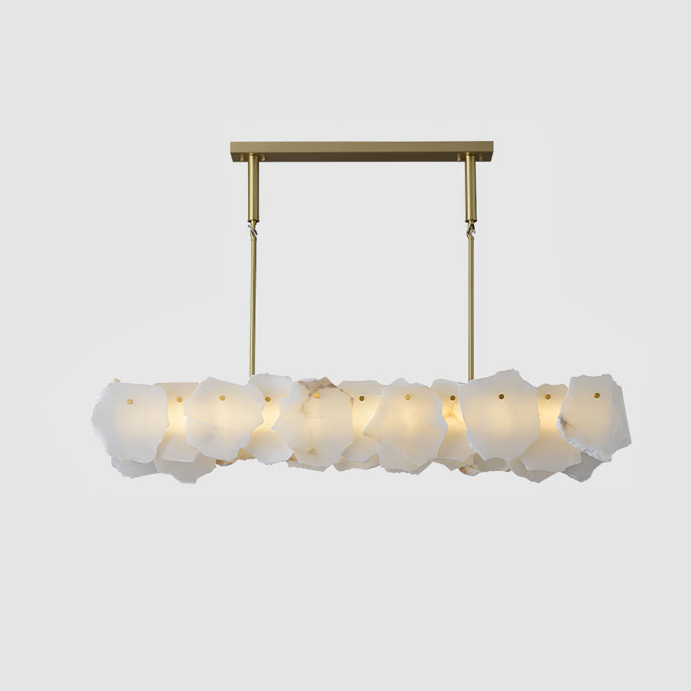 Burton Chandelier Alabaster Layered Halo