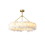 Burton Chandelier Alabaster Layered Halo