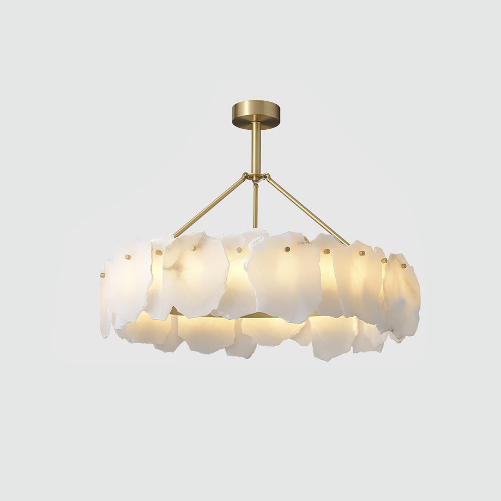 Burton Chandelier Alabaster Layered Halo