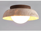 Ashaionis Disc-Dome Travertine Ceiling Light