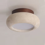 Ritta Mini Donut   Travertine Ceiling Light