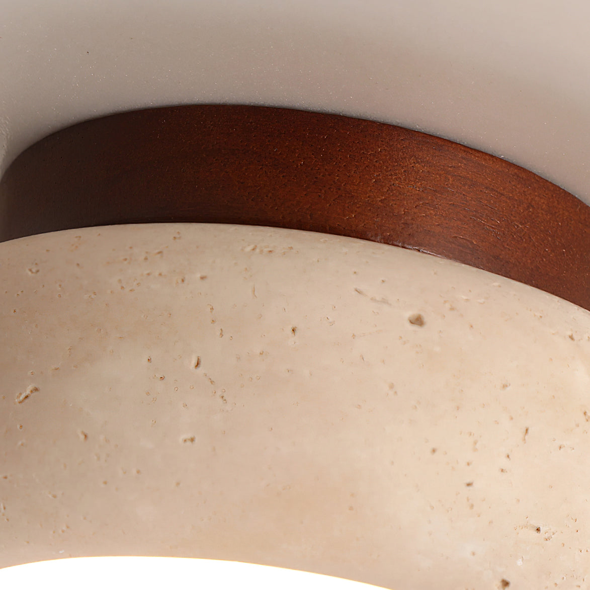 Ritta Mini Donut   Travertine Ceiling Light