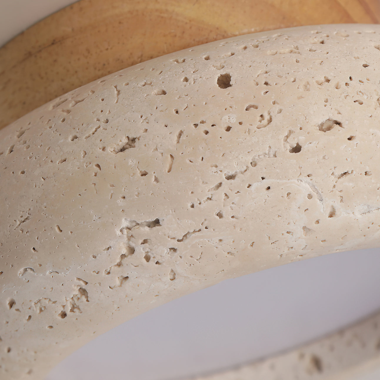 Ritta Mini Donut   Travertine Ceiling Light