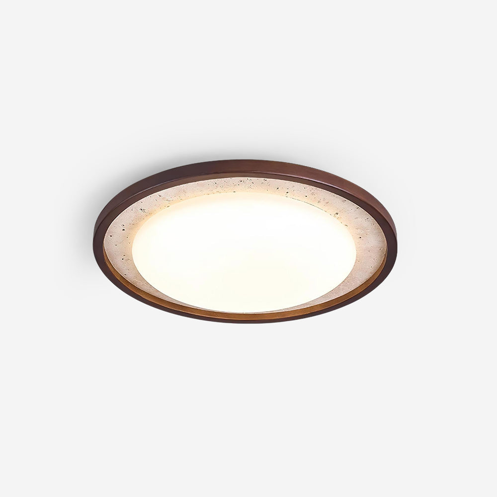 Ritta Sculptural Travertine Ceiling Lamp