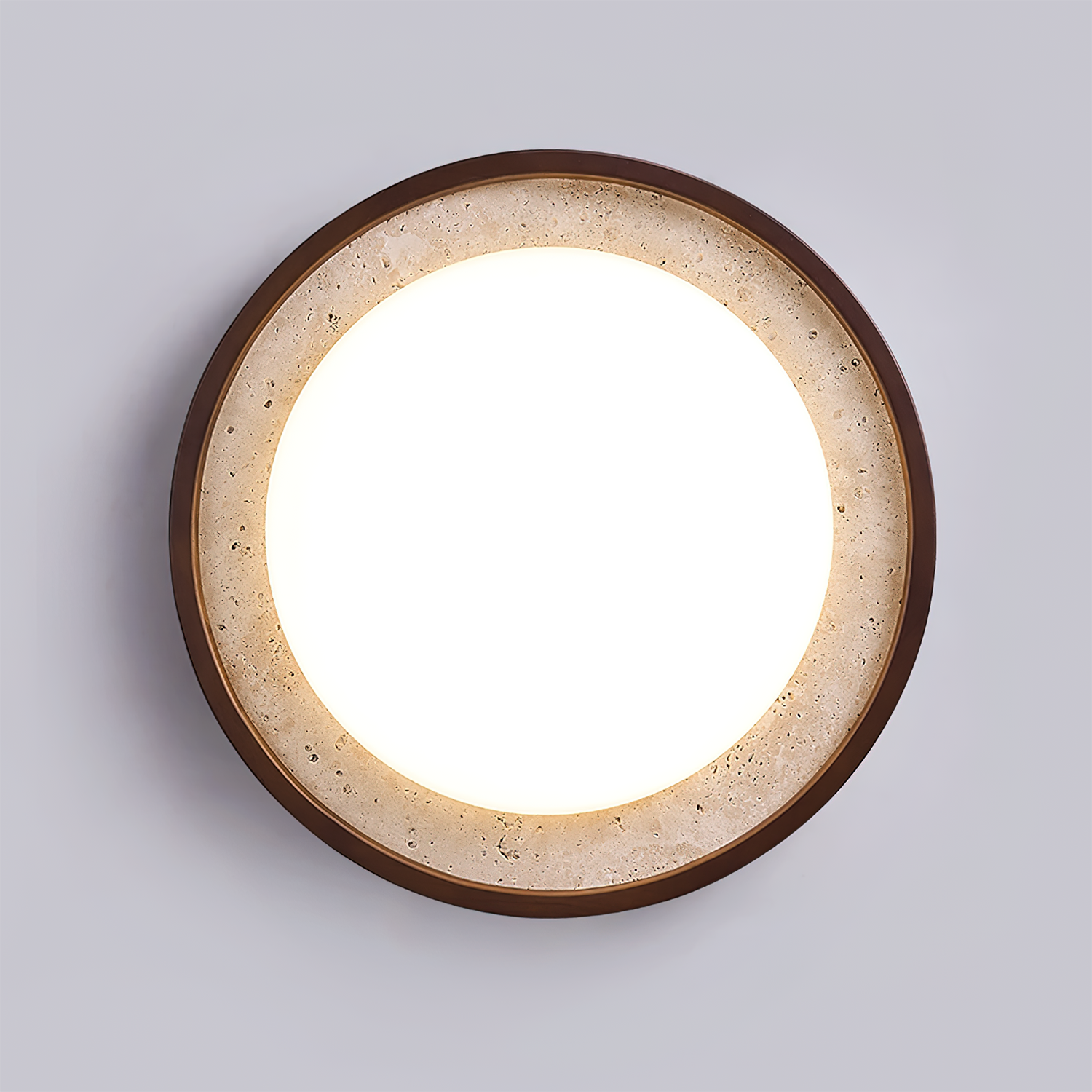 Ritta Sculptural Travertine Ceiling Lamp