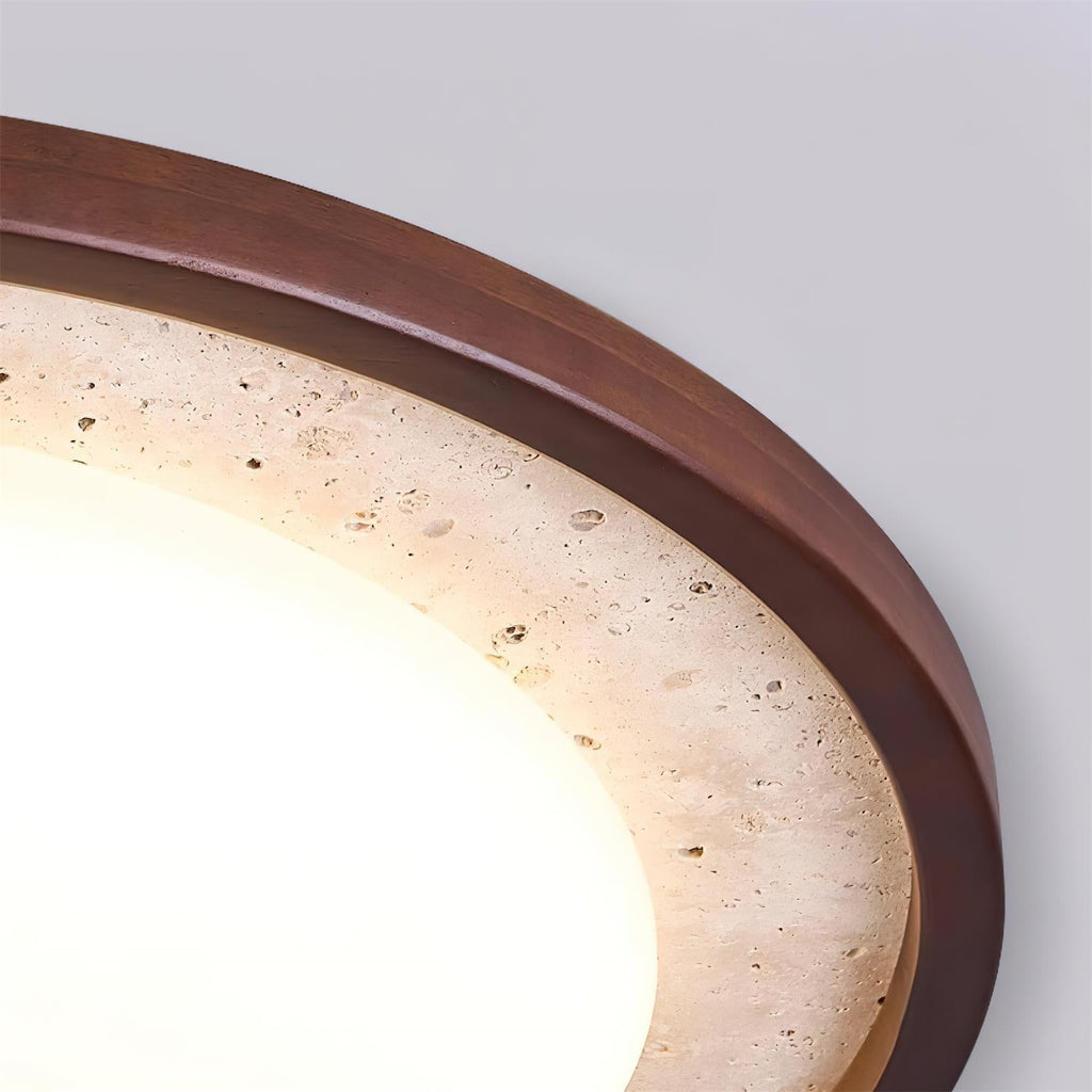 Ritta Sculptural Travertine Ceiling Lamp