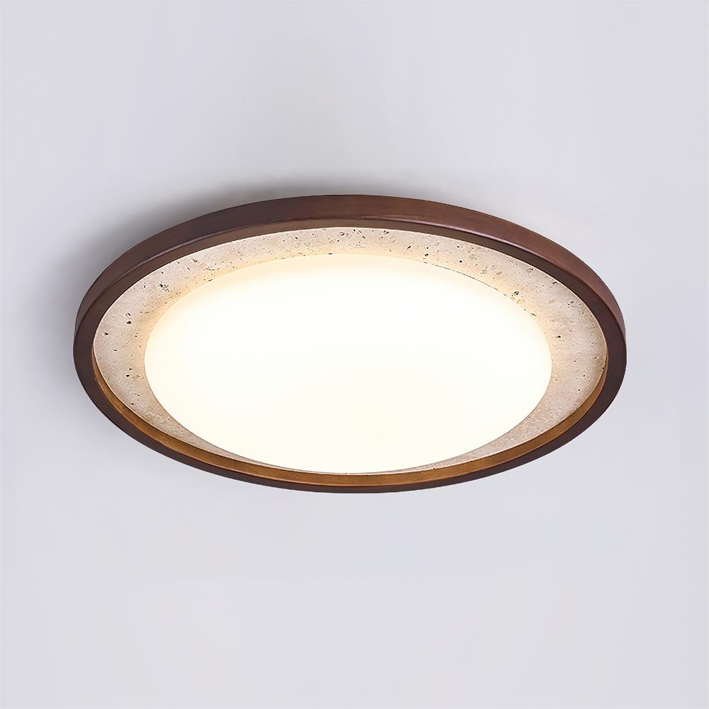 Ritta Sculptural Travertine Ceiling Lamp