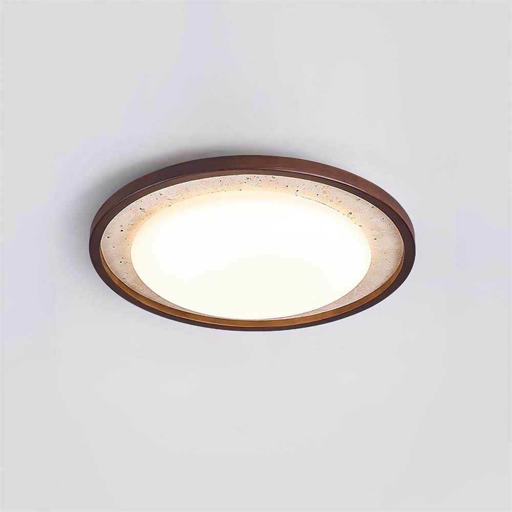 Ritta Sculptural Travertine Ceiling Lamp