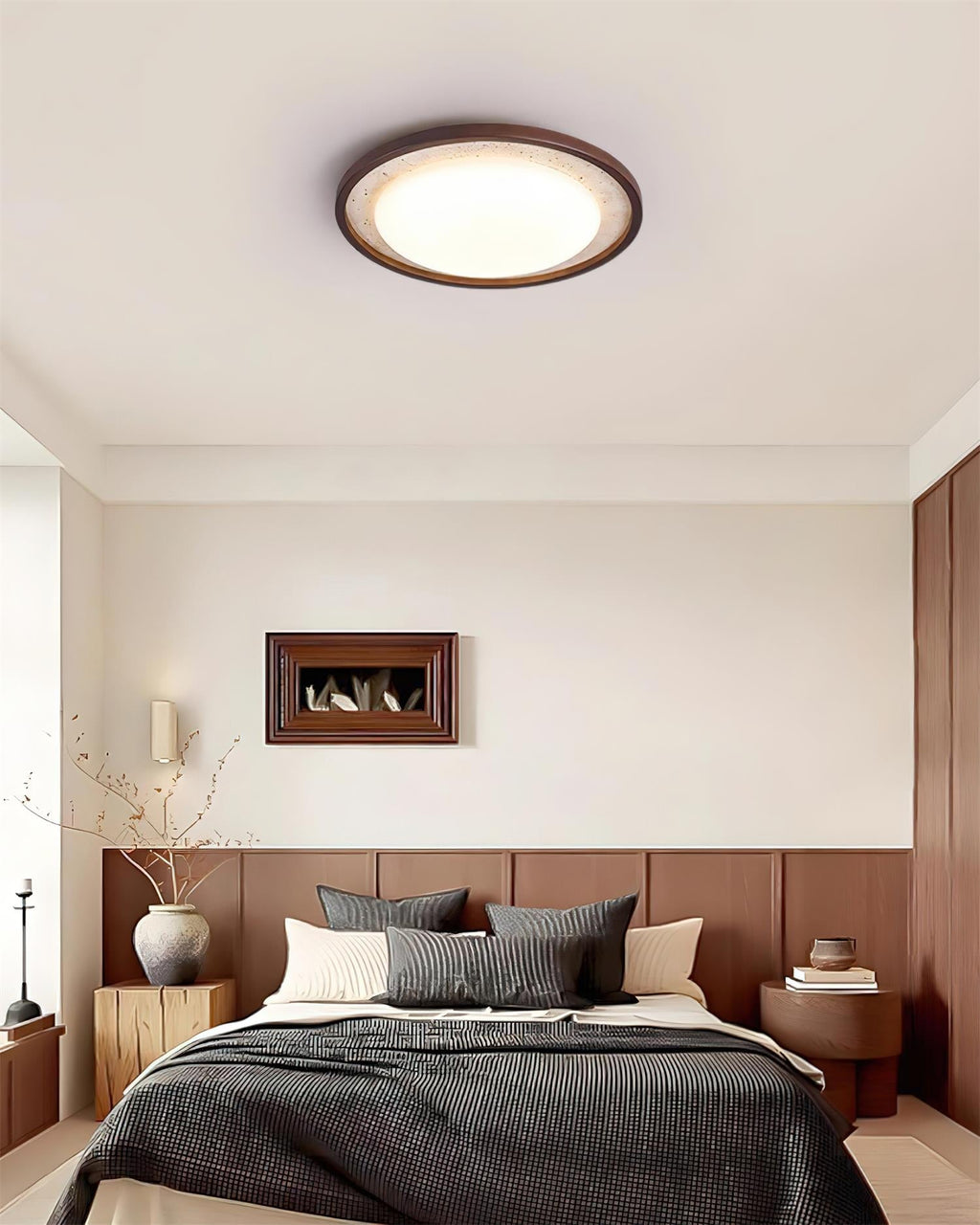 Ritta Sculptural Travertine Ceiling Lamp