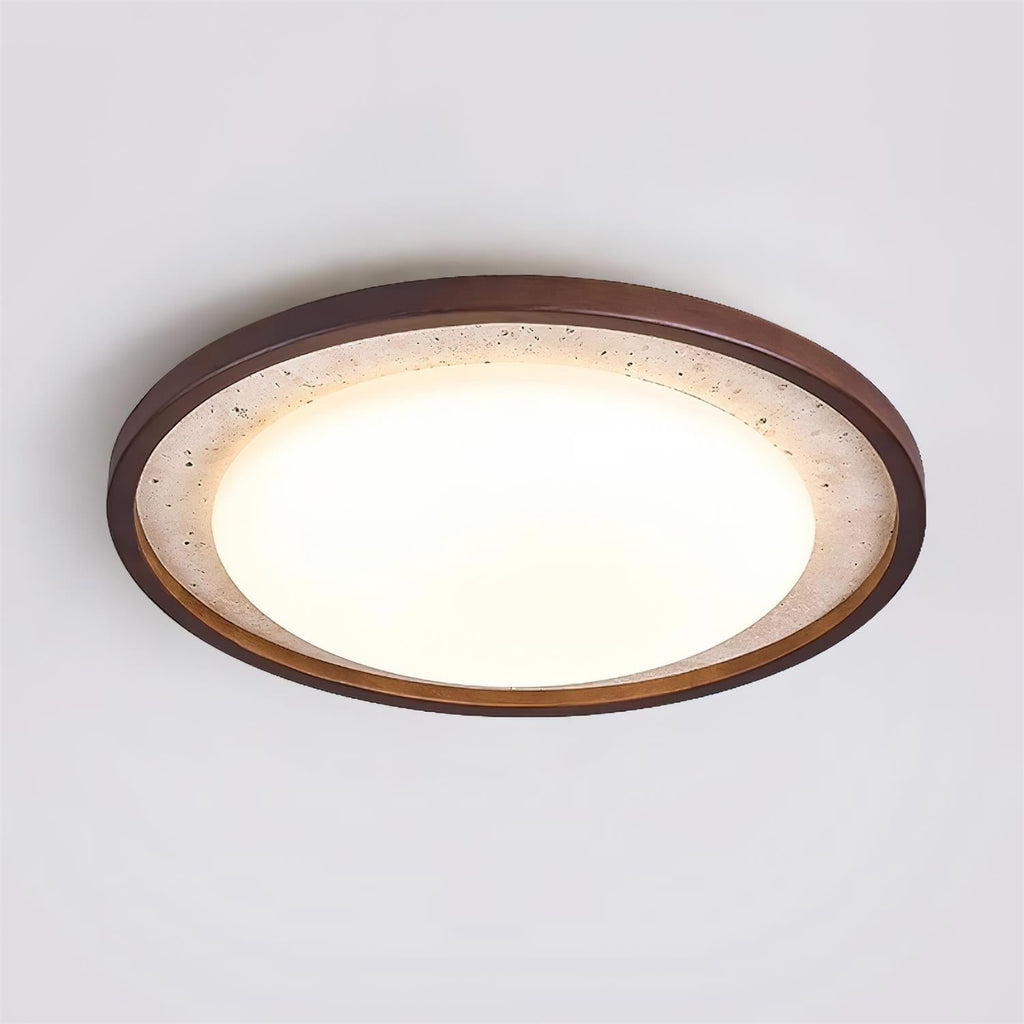 Ritta Sculptural Travertine Ceiling Lamp