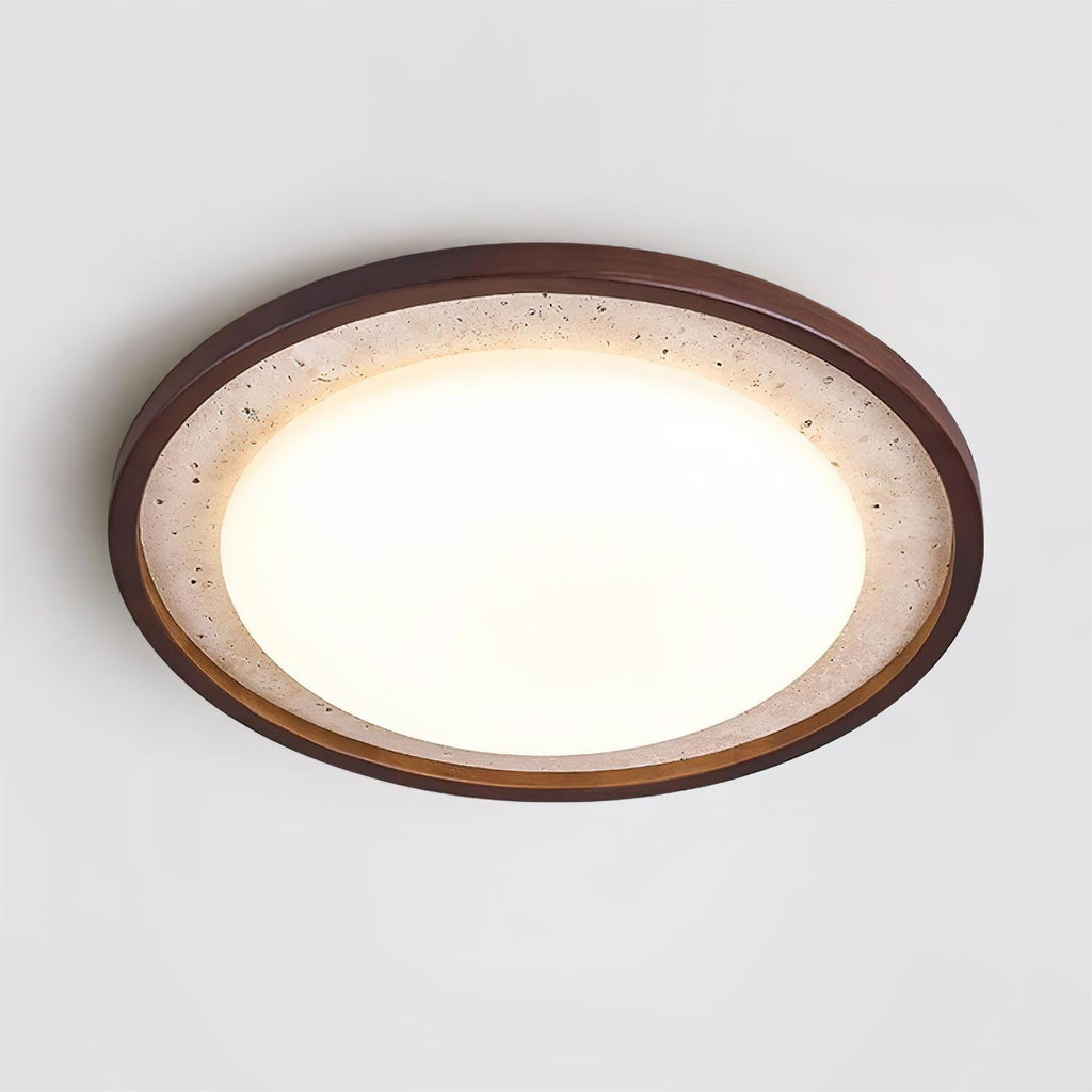 Ritta Sculptural Travertine Ceiling Lamp