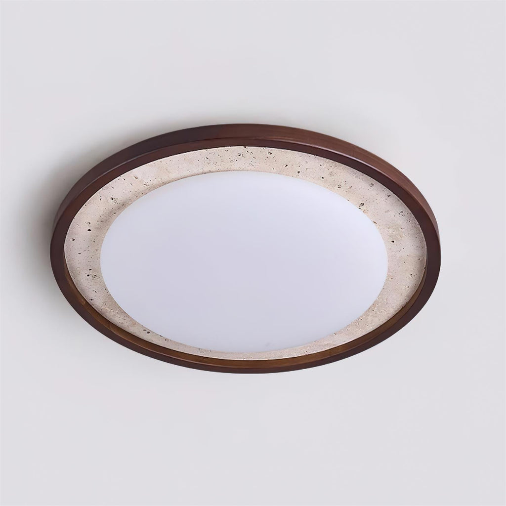 Ritta Sculptural Travertine Ceiling Lamp
