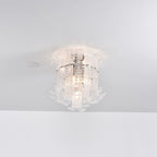 Aurora Ceiling Lamp Clear Murano Glass Flush Mount