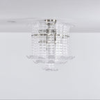Aurora Ceiling Lamp Clear Murano Glass Flush Mount