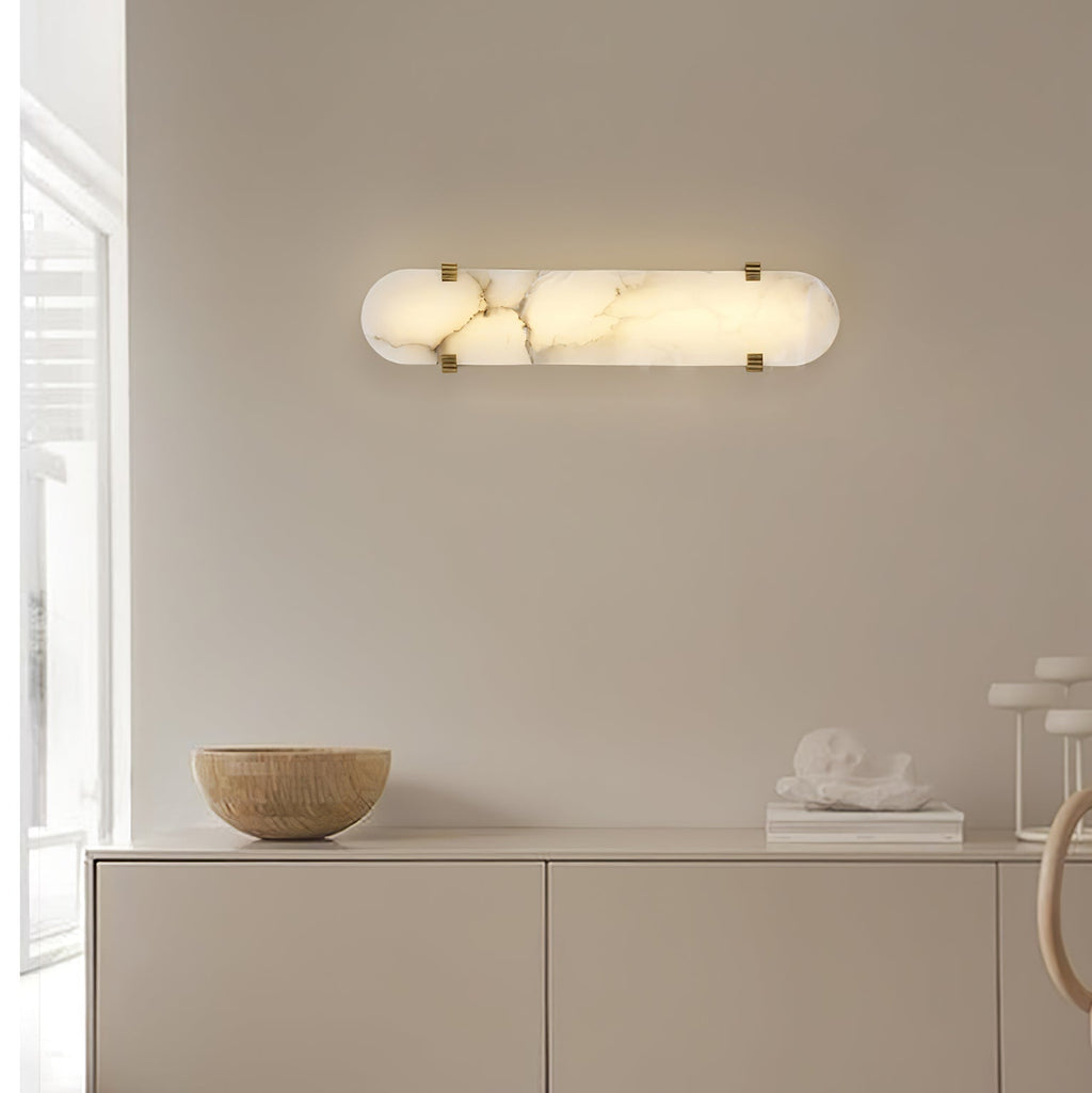 Lunaris Oval Alabaster Wall Light