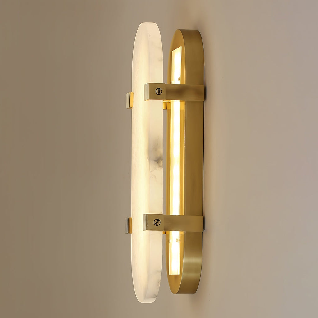 Lunaris Oval Alabaster Wall Light