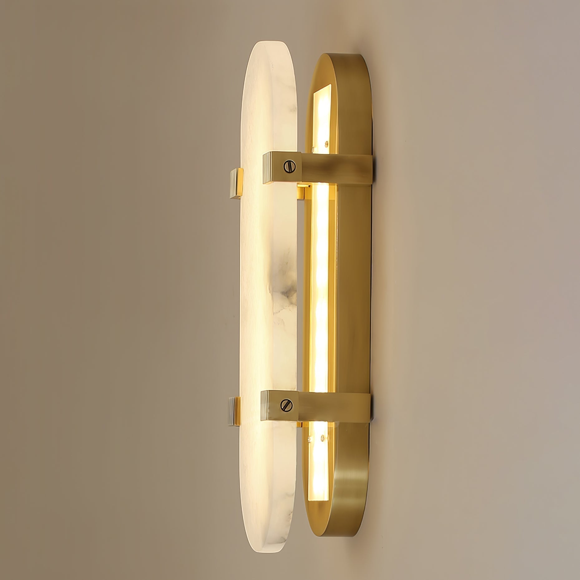 Lunaris Oval Alabaster Wall Light