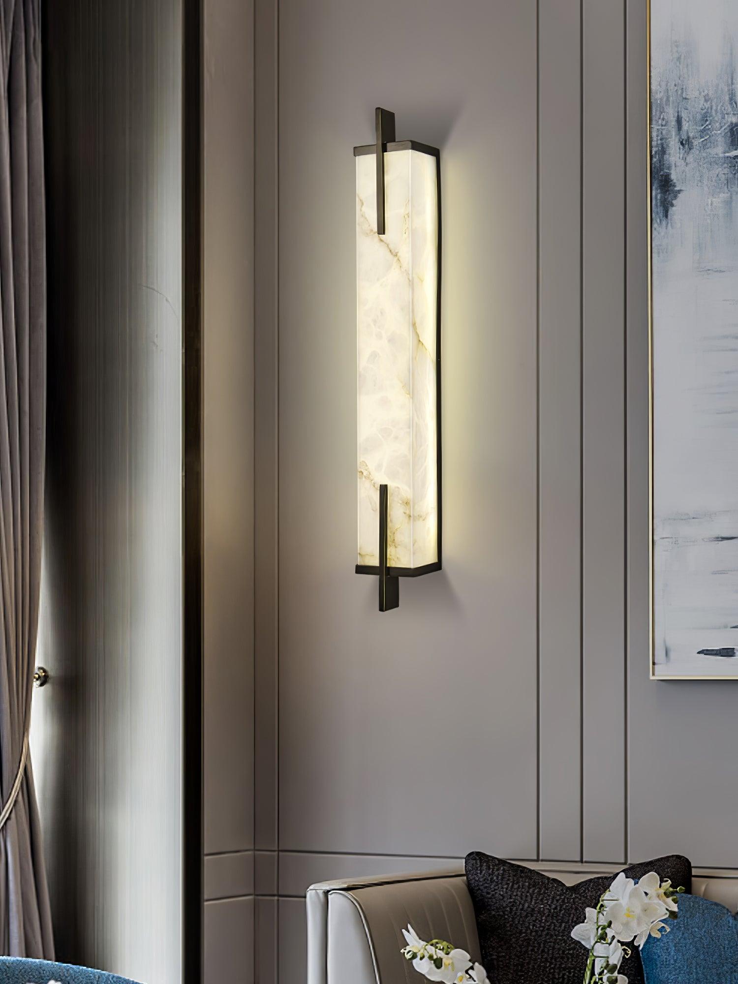 Aurcarir Rectangular Alabaster Wall Light