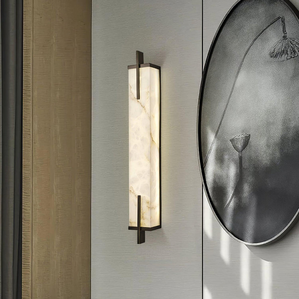 Aurcarir Rectangular Alabaster Wall Light