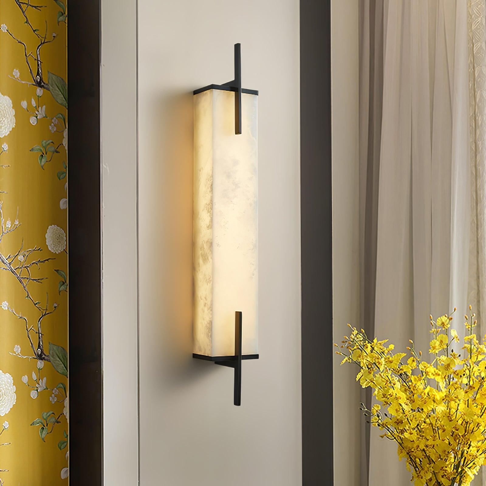 Aurcarir Rectangular Alabaster Wall Light