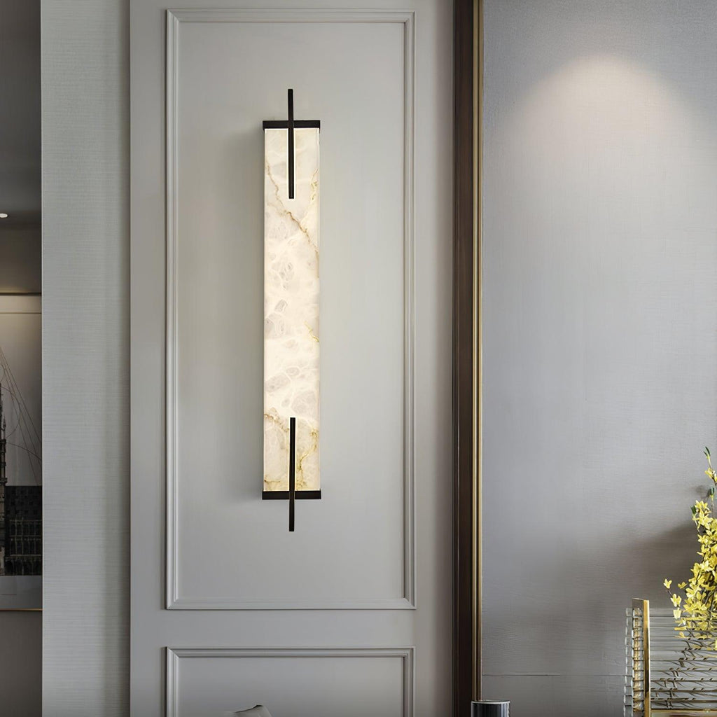Aurcarir Rectangular Alabaster Wall Light