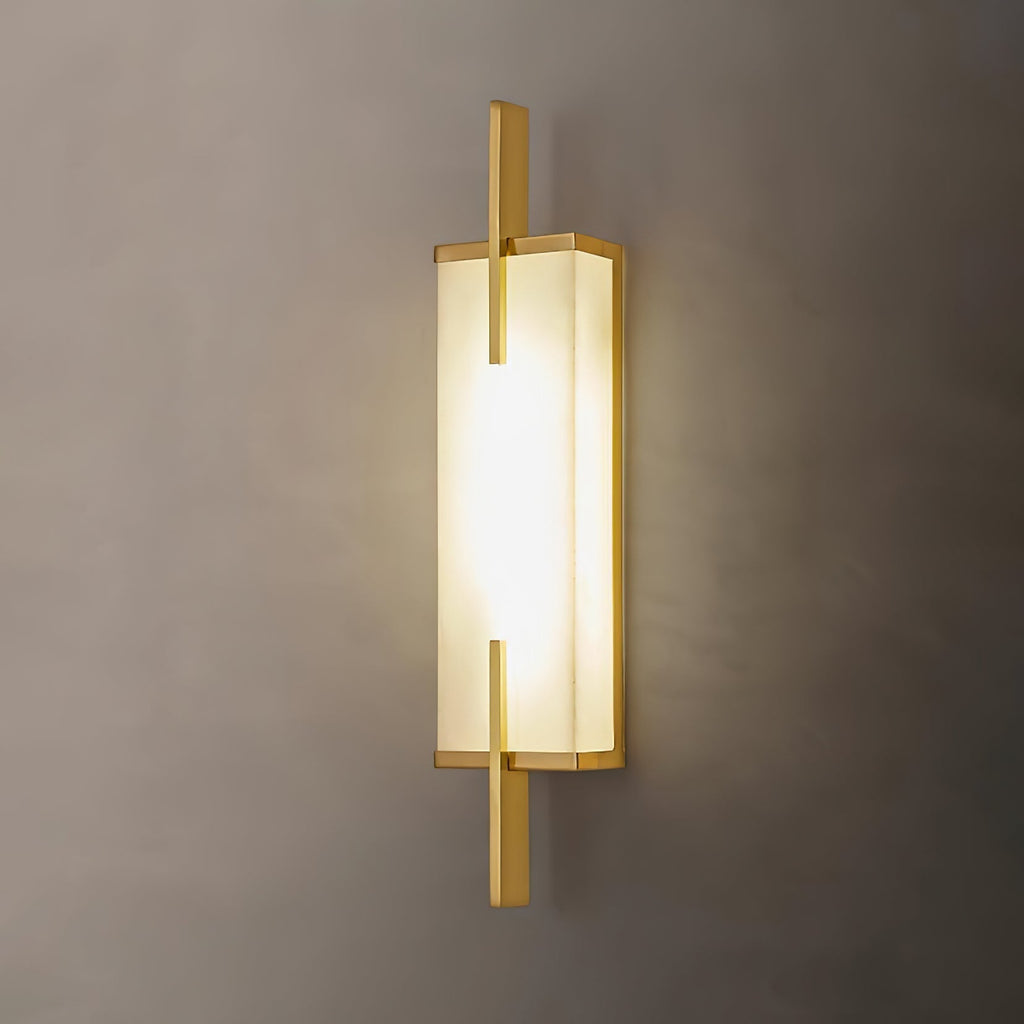 Aurcarir Rectangular Alabaster Wall Light