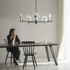 Callisto Chandelier Alabaster Moon Discs