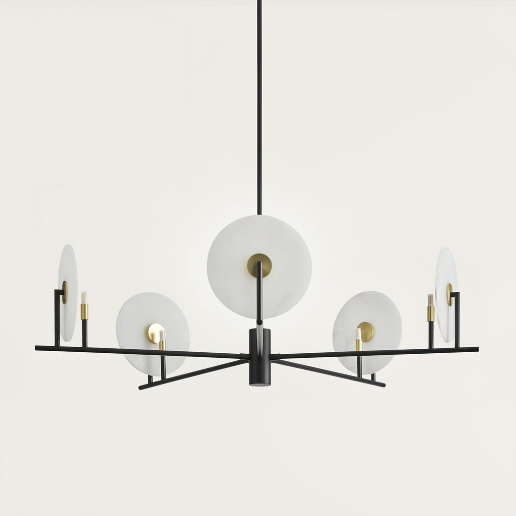Callisto Chandelier Alabaster Moon Discs