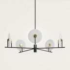 Callisto Chandelier Alabaster Moon Discs