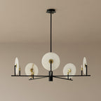 Callisto Chandelier Alabaster Moon Discs