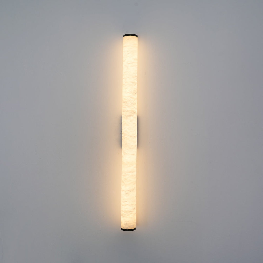 Klyr Alabaster Vertical Cylindrical Wall Lamp