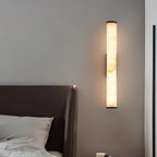 Kristy Alabaster  Vertical Cylindrical Wall Lamp