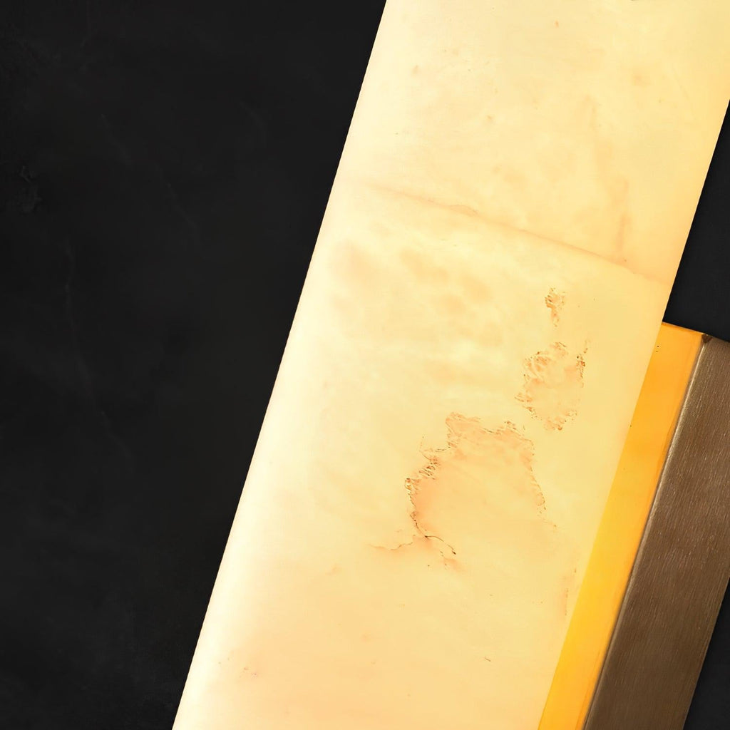 Klyr Alabaster Vertical Cylindrical Wall Lamp