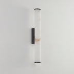 Kristy Alabaster  Vertical Cylindrical Wall Lamp