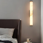 Klyr Alabaster Vertical Cylindrical Wall Lamp