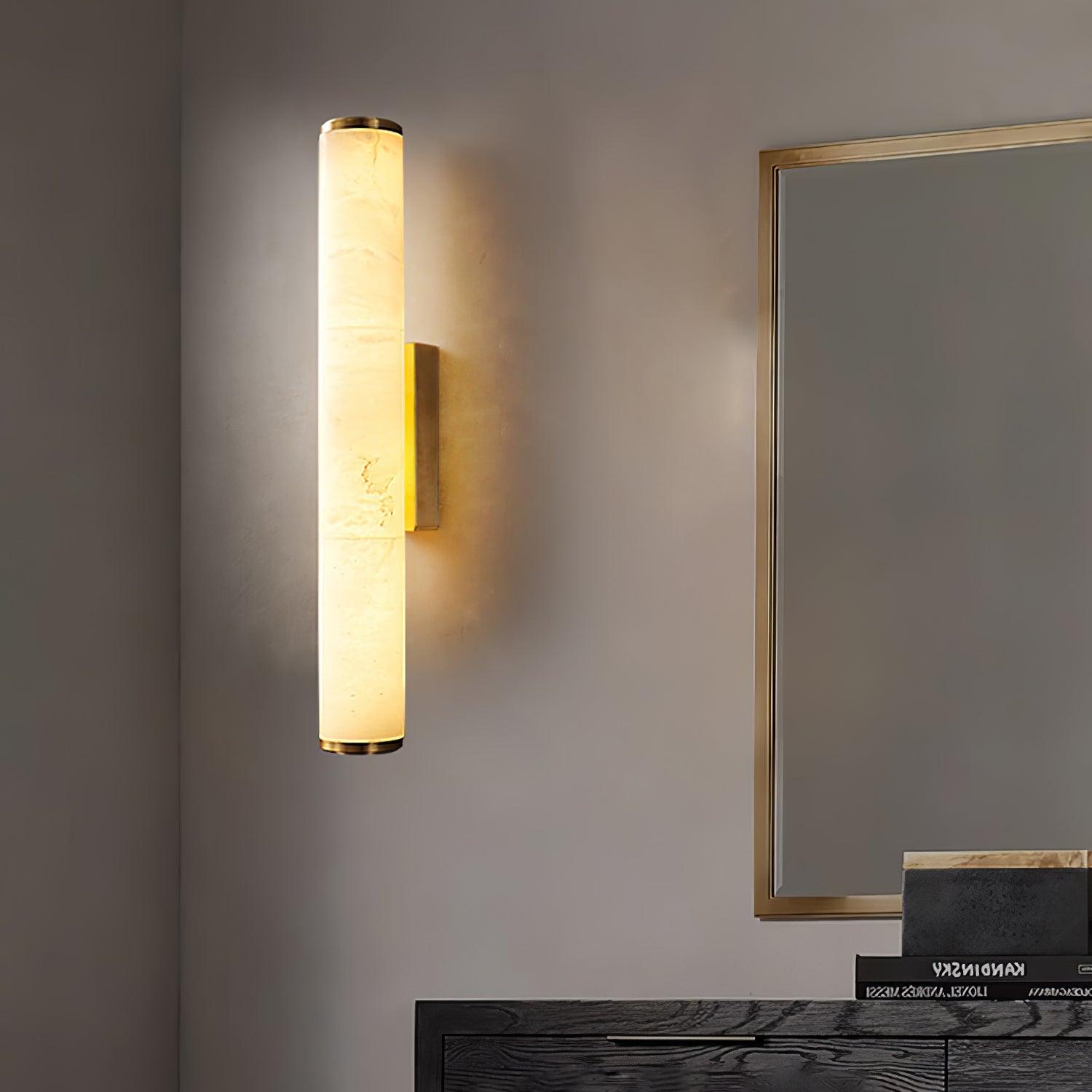 Nyvynor Rectangular Alabaster Wall Light