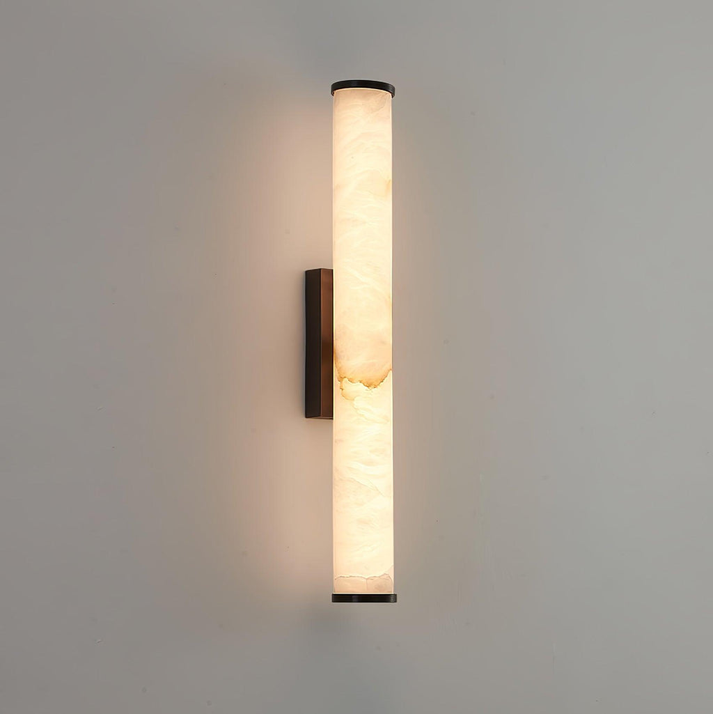 Klyr Alabaster Vertical Cylindrical Wall Lamp