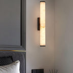 Klyr Alabaster Vertical Cylindrical Wall Lamp