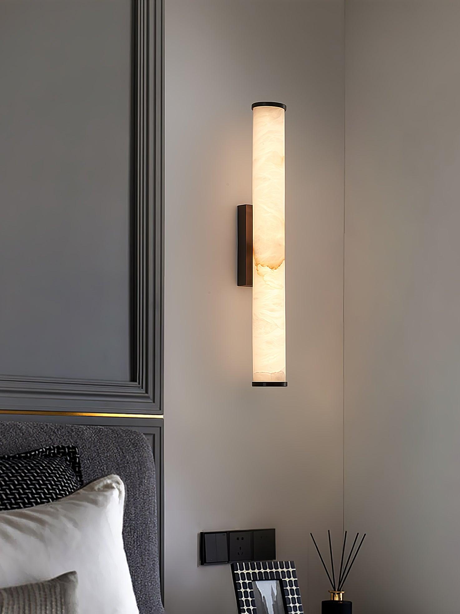 Nyvynor Rectangular Alabaster Wall Light