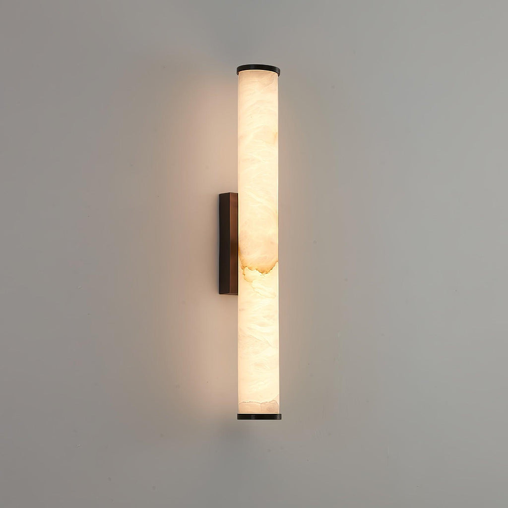 Kristy Alabaster  Vertical Cylindrical Wall Lamp