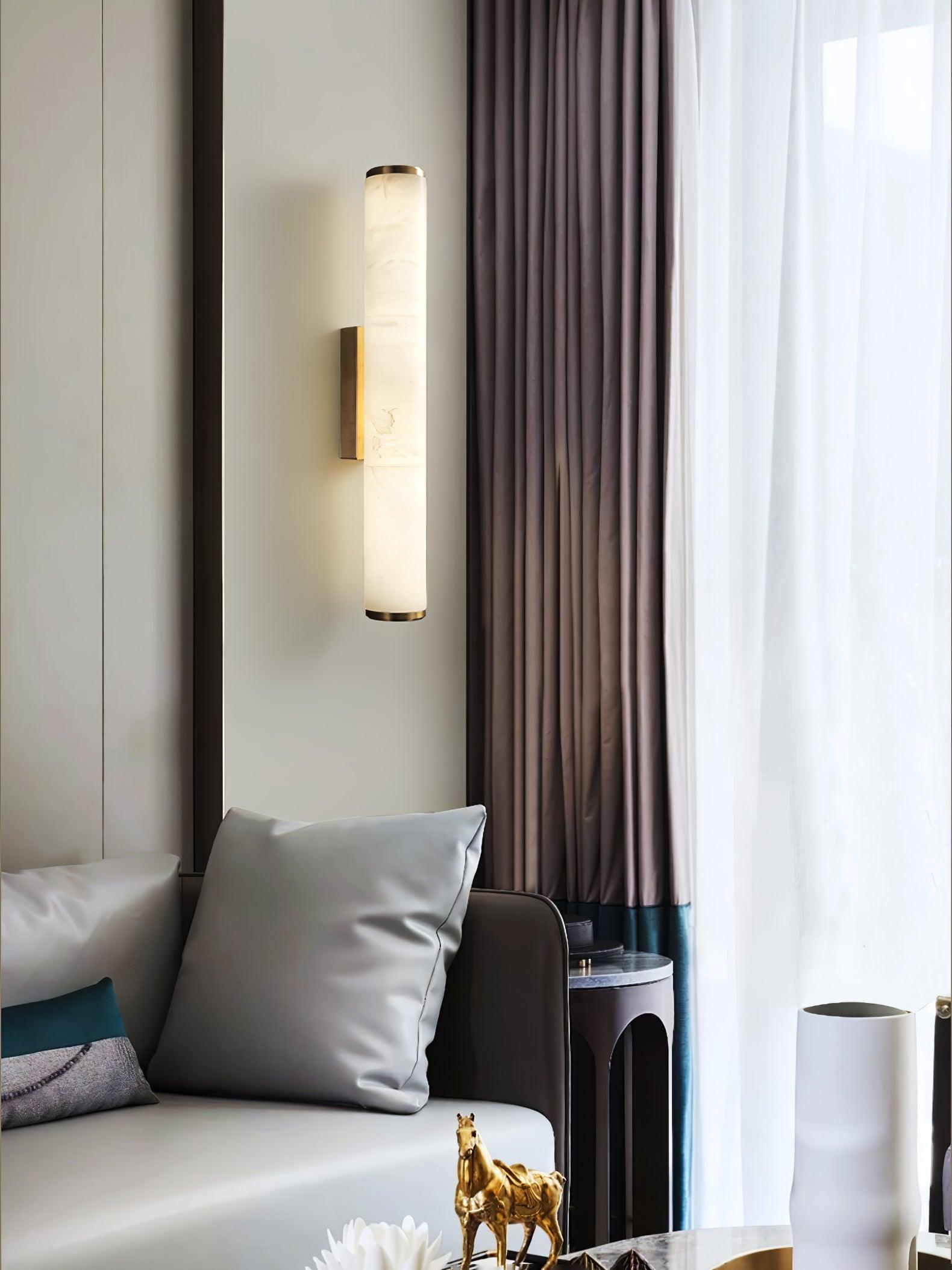 Nyvynor Rectangular Alabaster Wall Light