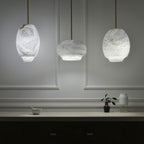 Thalia Minimalist Alabaster Pendant Light